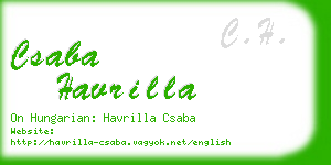 csaba havrilla business card